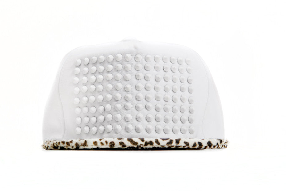 Stampd All White Pony Hair Studded Hat