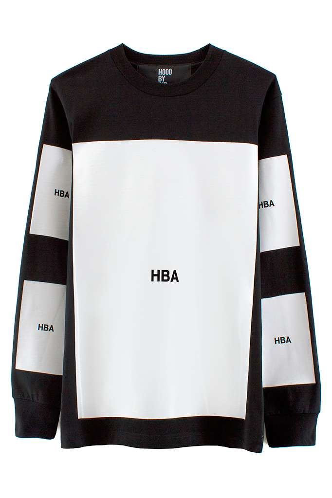 HBA Block Tee w Back Pack Flap Black FourTwoFour on Fairfax