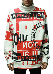 Bazar 14/ 424 Exclusive- Jersey Digital Print Sweatshirt (Red)