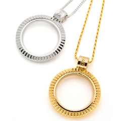 Fluted Bezel Necklace