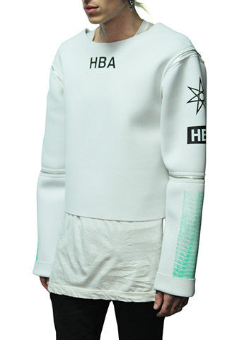 Hood By Air Neoprene Zip Away Jacket (White) – FourTwoFour on Fairfax