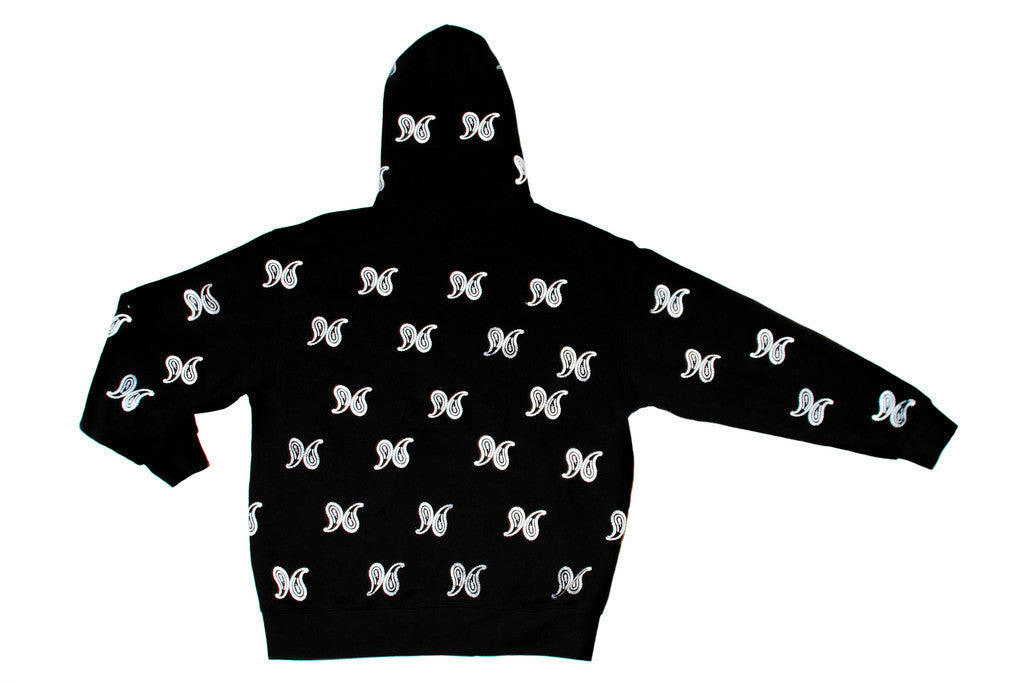 Black paisley hoodie hot sale