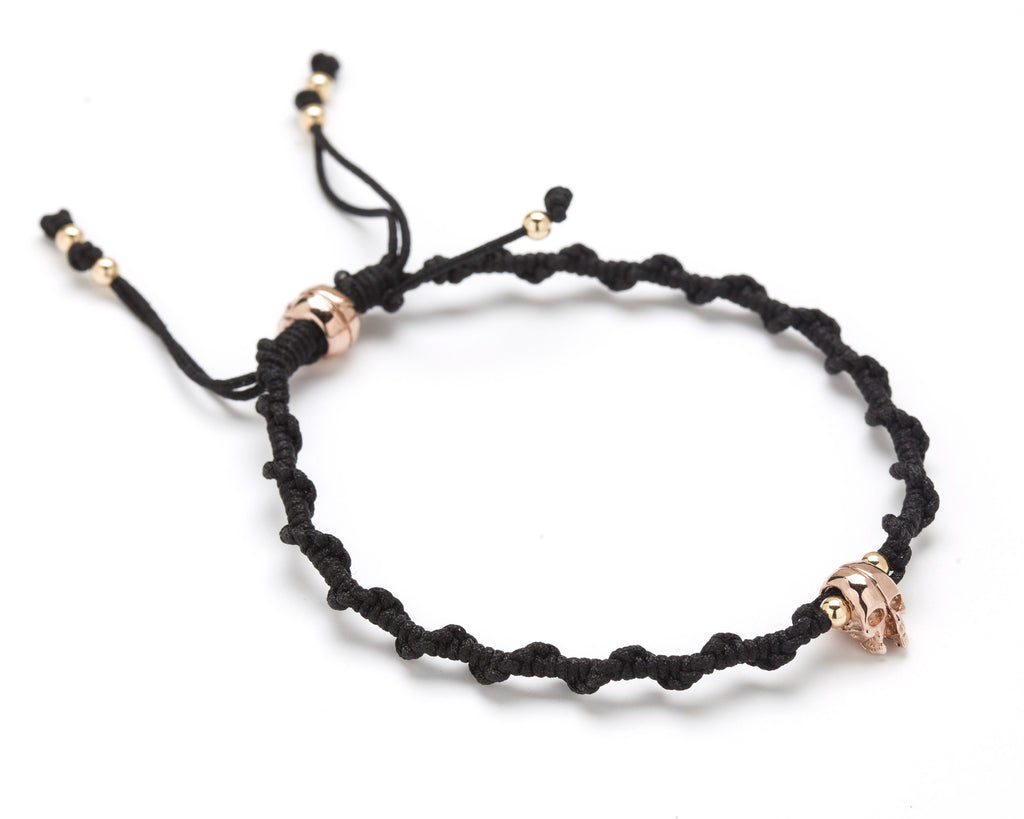 424 x Black Dakini Braided Skull Bracelet – FourTwoFour on Fairfax