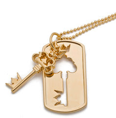 Small Key Dog Tag Necklace